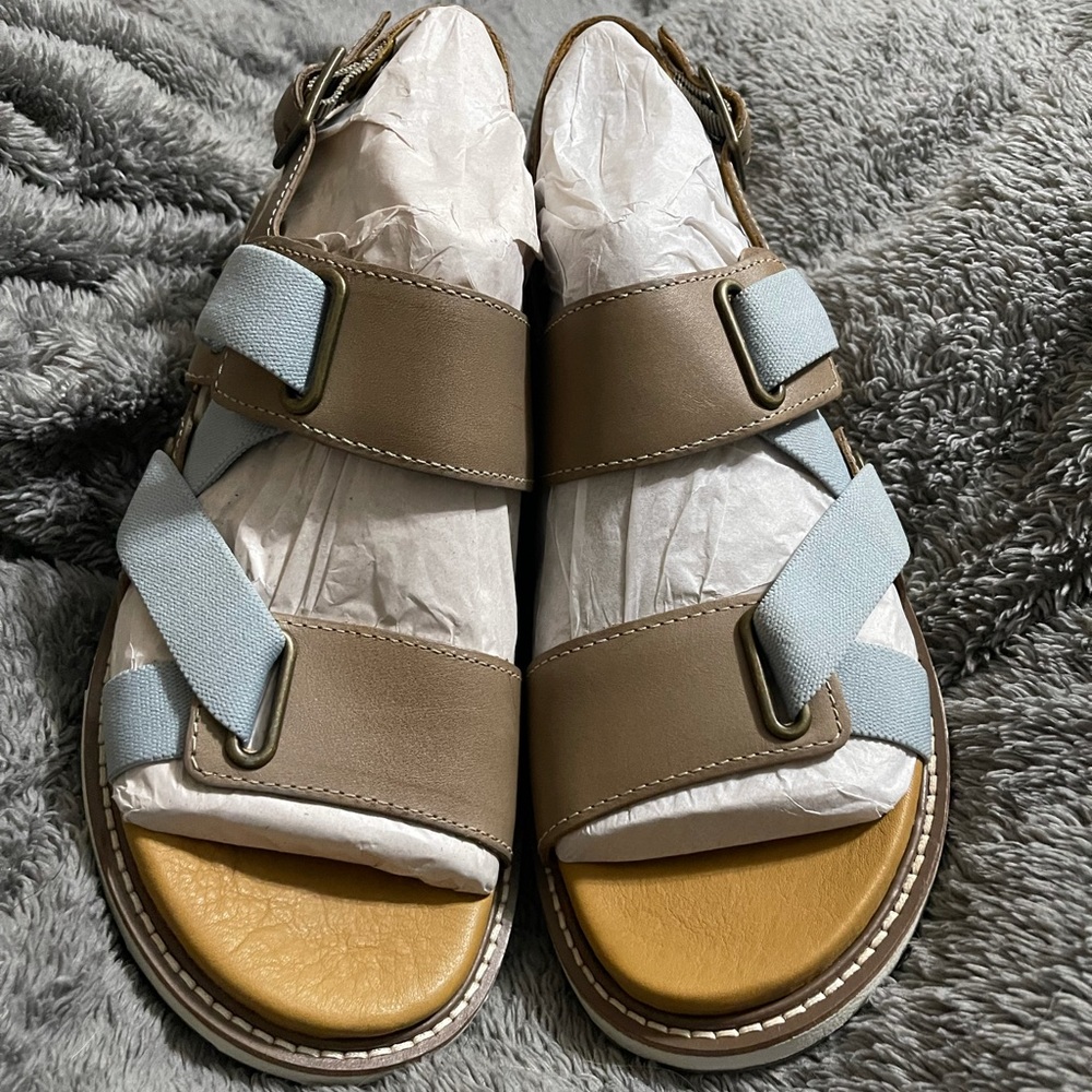 Size 9 Keen Lana Z-Strap Sandal Plaza Taupe/ Blue Surf